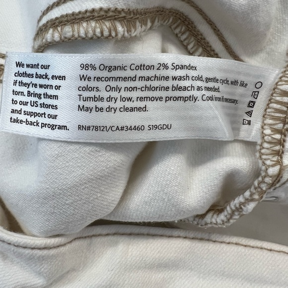 EUC Eileen Fisher Women's White Ankle Cropped Jeans - Picture 10 of 10